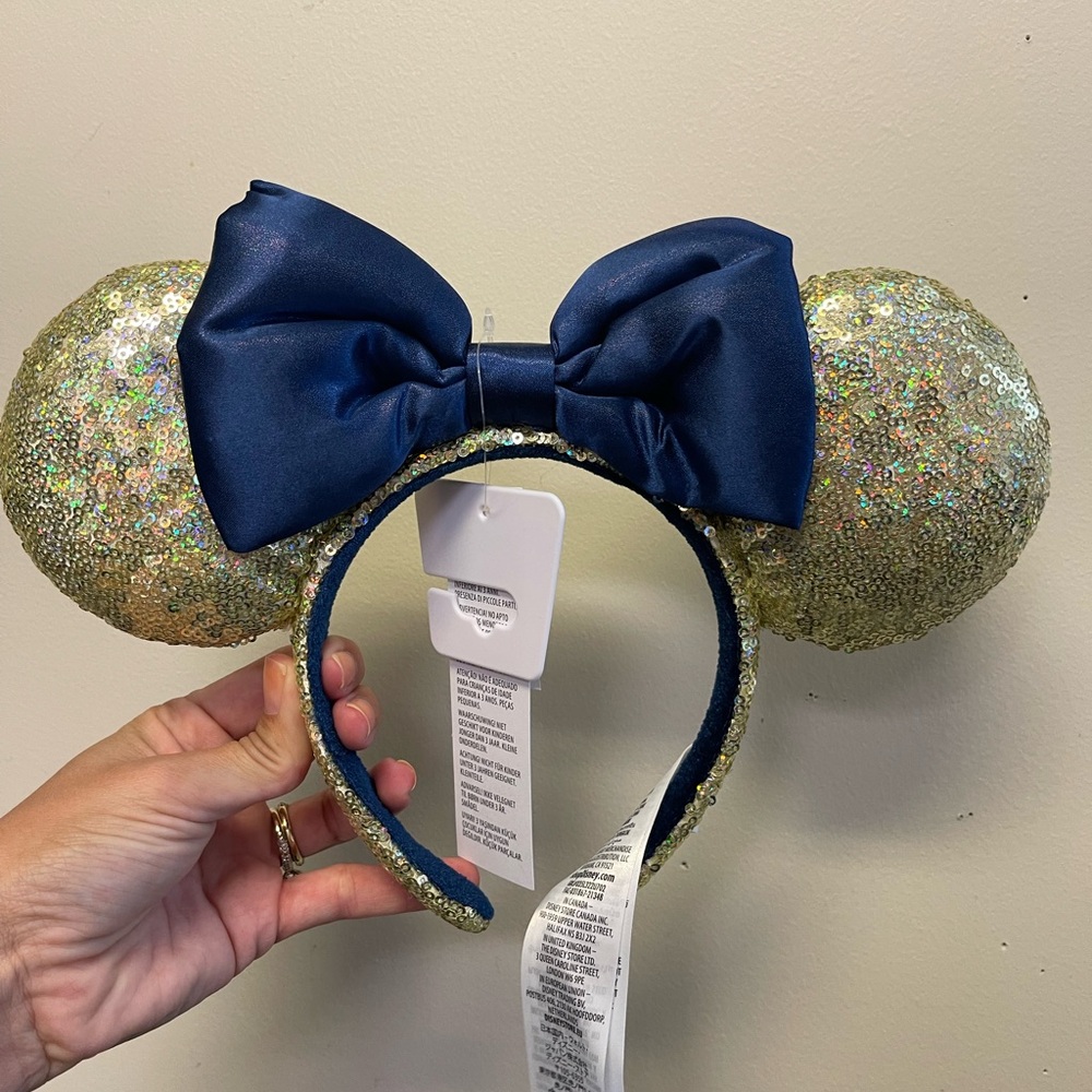 Disney Minnie Headband Gold Sequin Ears